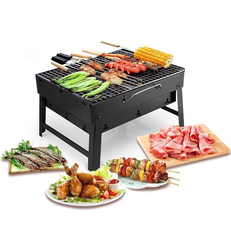 Vouwen Bbq Grill Draagbare Barbecue Houtskool Grill Gazen Gereedschap Voor Outdoor Camping Koken Picknicks Wandelen