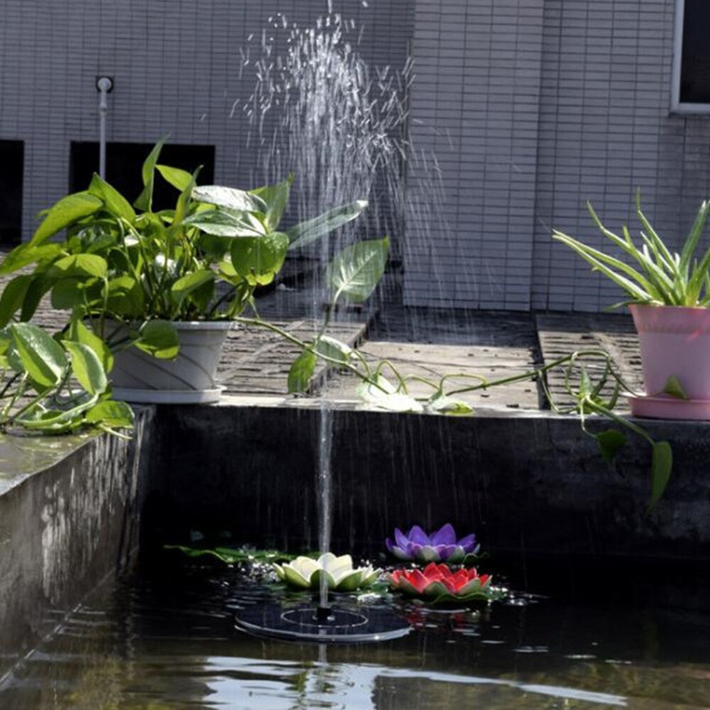 Drijvende Solar Fontein Tuin Fontein Zwembad Zonnepaneel Powered Fontein Waterpomp Tuin Decoratie