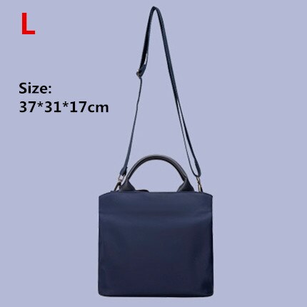 Casual woman's Briefcases High capacity material document Bag business trip A4 laptop phone Organize package Accessories supplie: Navy L