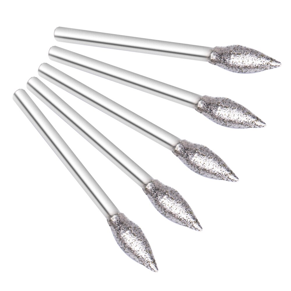 5pcs Diamond Milling Cutters for Manicure Ceramic Nail Drill Bits Manicure Cuticle Clean Bit Elecric Machine Pedicure Accessory