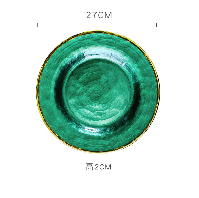 Esmeralda Phnom Penh-plato de desayuno para pan, vajilla para fruta, postre, plato de cerámica , platos de cena para suministros de cocina: 10 inches