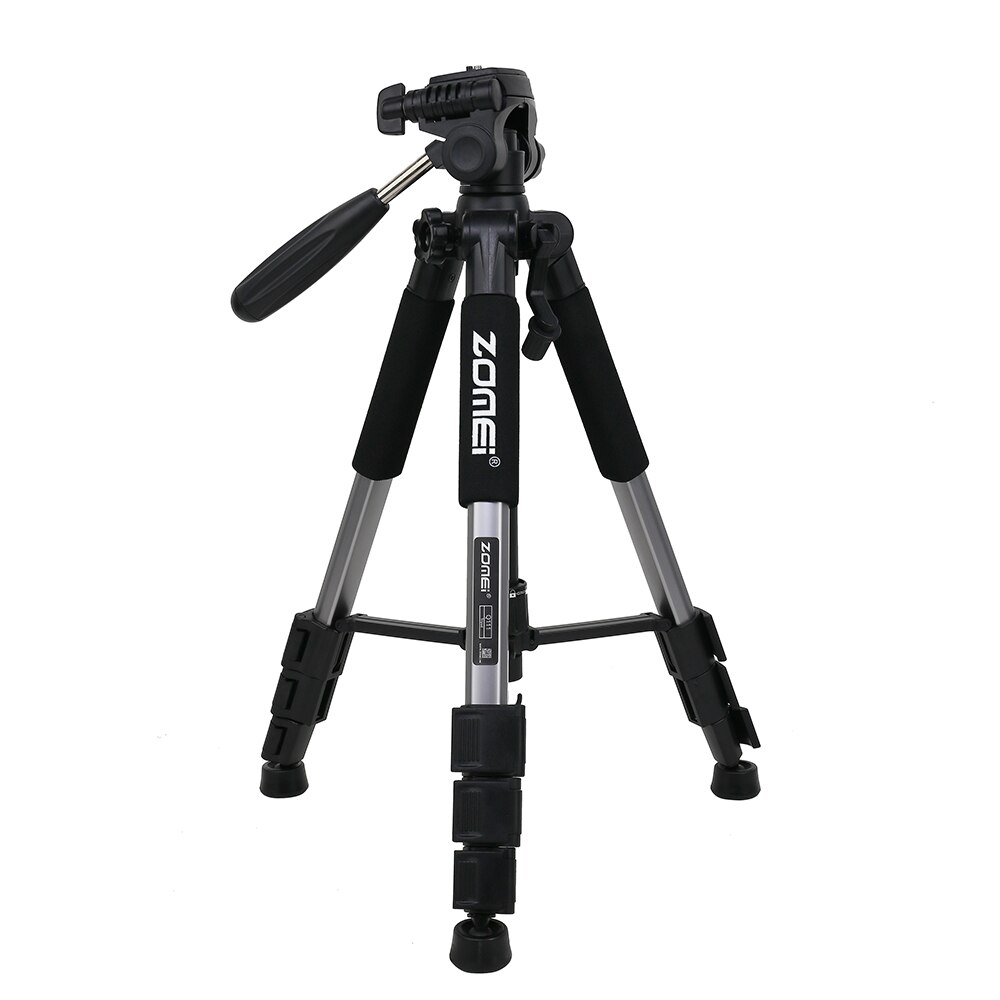 ZOMEI Q111 Tripod Lightweight Portable Aluminum Alloy Camera Travel Tripod with Quick Release Plate/ Carry Bag for DSLR Camera: Sliver