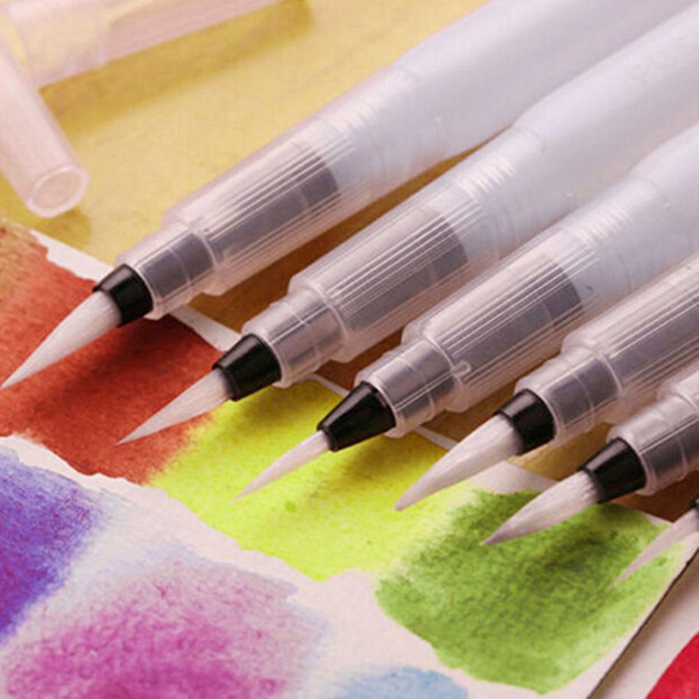 Herbruikbare Zachte Aquarel Verf Water Absorberende Borstel Kalligrafie Beginners Pen Art Herbruikbare Sml Markers Pen Фломастеры Н