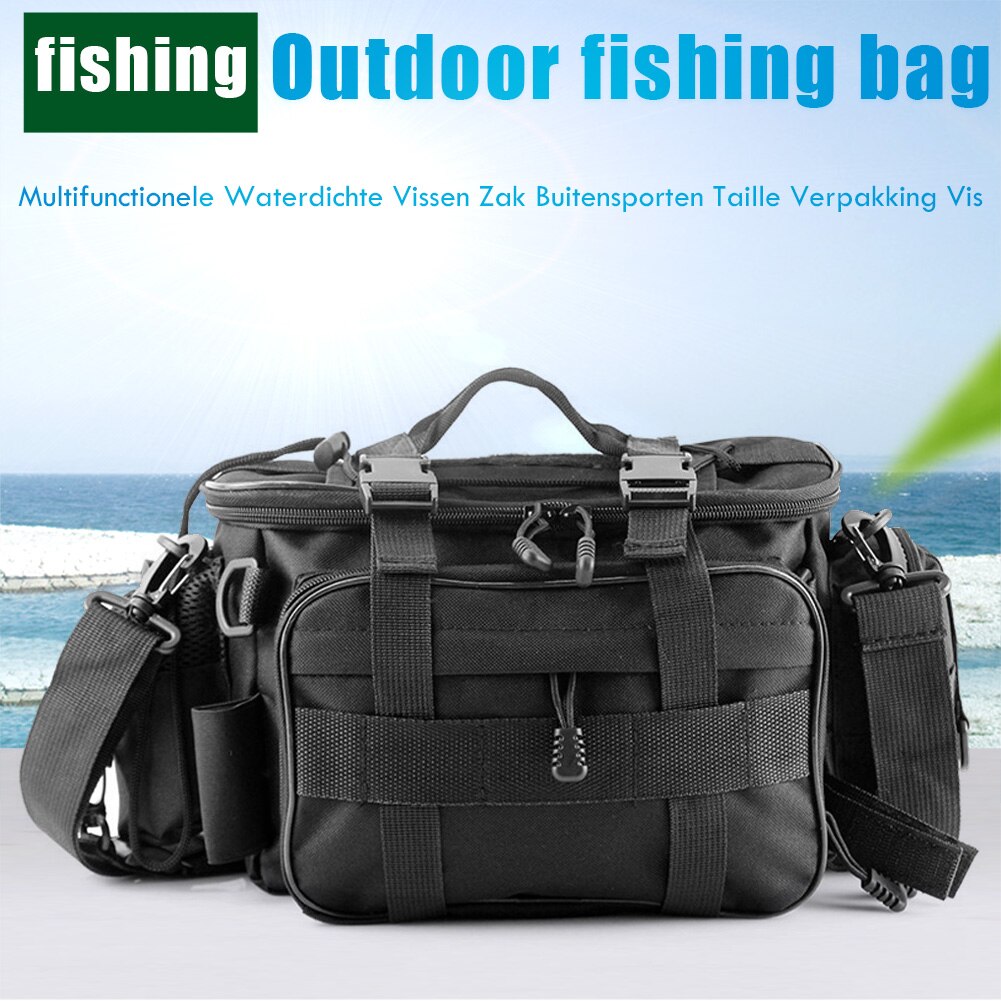 Multi-fonction sac de pêche étanche Sports de plein air taille Pack leurres de pêche sac de rangement de vitesse unique pêche bandoulière sac à main