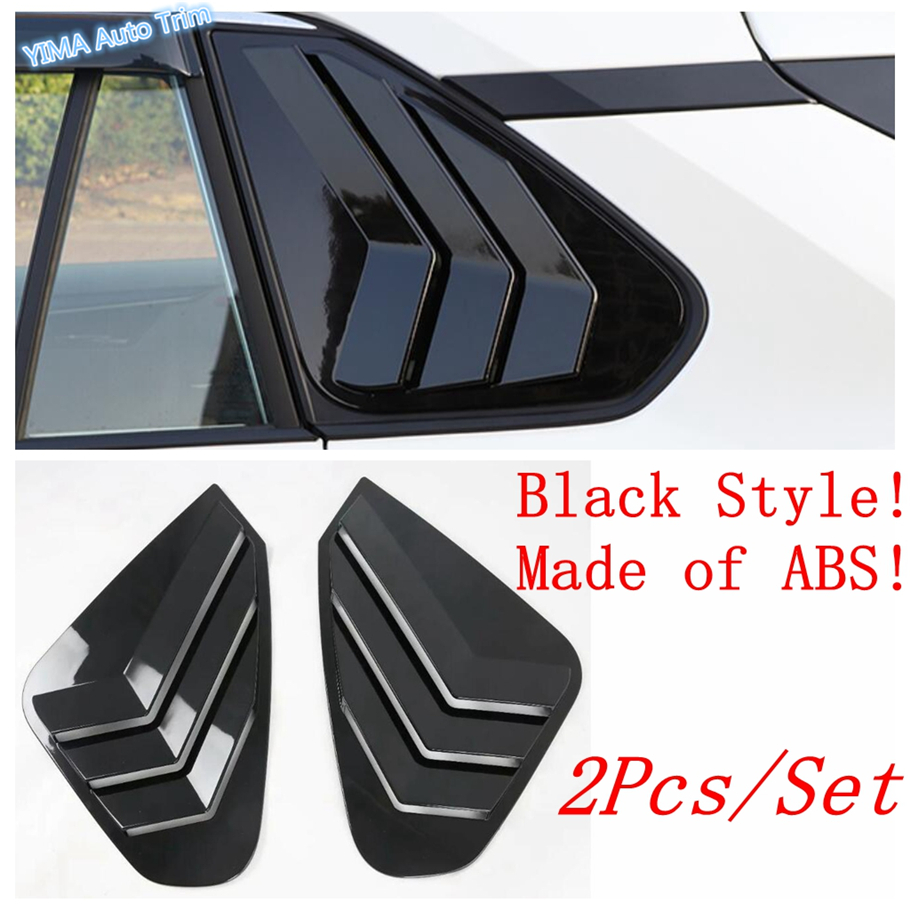 Couvercle de ventilation latéral du panneau de fenêtre arrière, accessoire en Fiber de carbone, en noir, pour TOYOTA RAV4 ravav 4 XA50 – 2022: Black Style