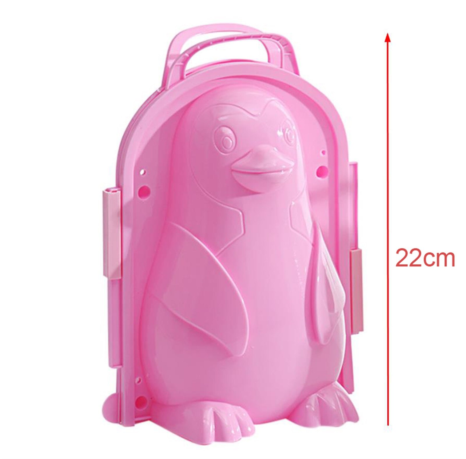 Snowman Maker Snowball Maker Clip Kids Outdoor Sports Toy Cute Penguin Plastic Snow Ball Maker Cute Ducks 눈사람 메이커 눈오리: Penguin Pink