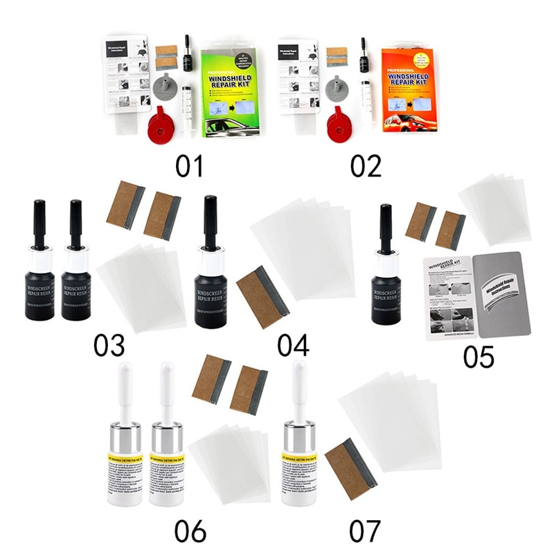 Car Windshield Window Glass Repair Kit DIY Windscreen Scratch Crack Fix Restore Tools Windows Screen Polishing Resin Set