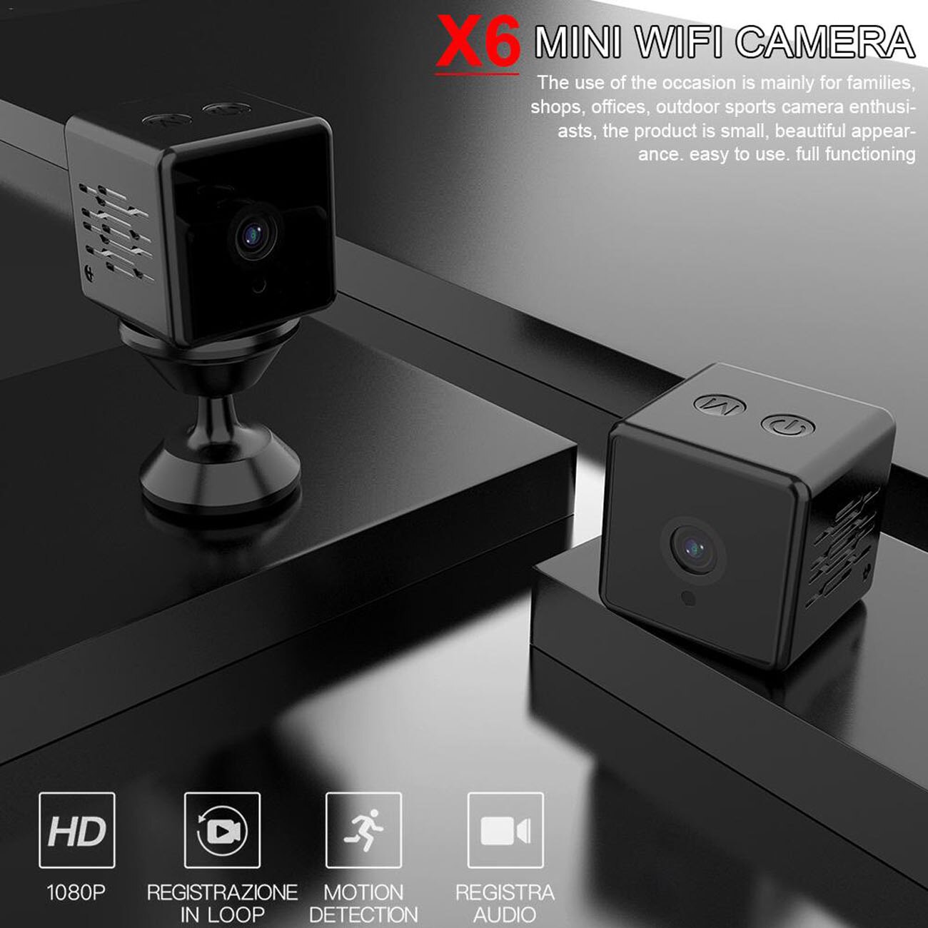 X6 Draadloze Wifi 1080P Nachtzicht Camera Hd Kleine Camera