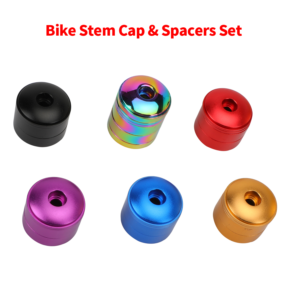Mtb Fiets Stuurpen Top Cap Headset Spacers Kit Aluminium Vork Ring Spacer 28.6Mm 2Mm 5Mm 10Mm fiets Headset Deksel