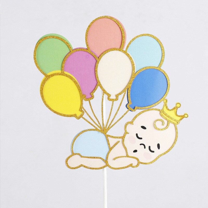 Ballongsnöre baby tårta dekoration godis bar baby shower kön avslöja barn fest tillbehör grattis på födelsedagen tårta topper: Phnom penh pojke