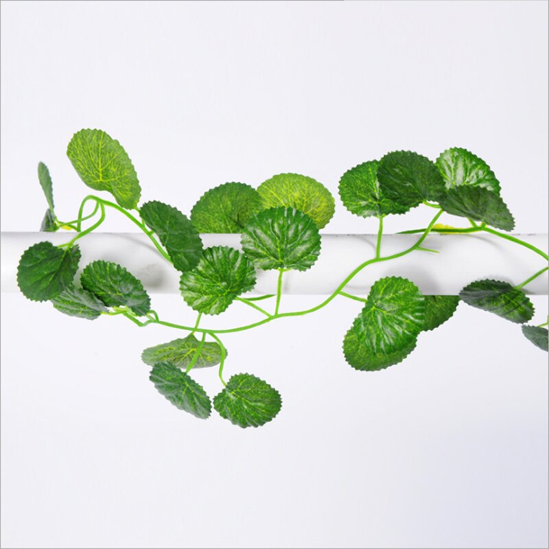 Enredadera de hojas verdes, decoración de baño para el hogar, liquidación de Accesorios DE BODA nupciales, plantas artificiales, 2 metros/lote