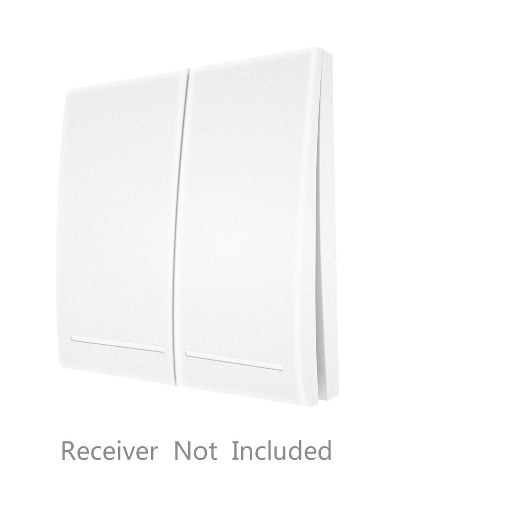 433 mhz trådlös smart switch rf fjärrkontrollmottagare tryckknappskontroll väggpanelsändare ,2- vägs /3- vägs multikontroll: 2 gäng vit