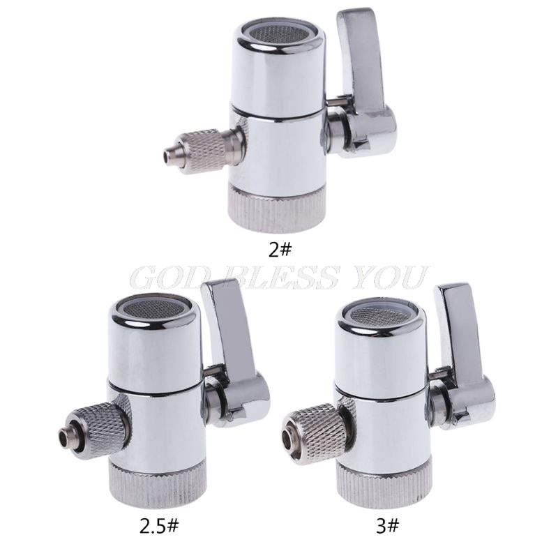 Faucet Adapter Diverter Valve Counter Top Water Filter Faucet Diverter Valve Ro System 1/4" 2.5/8" 3/8" Tube Connector