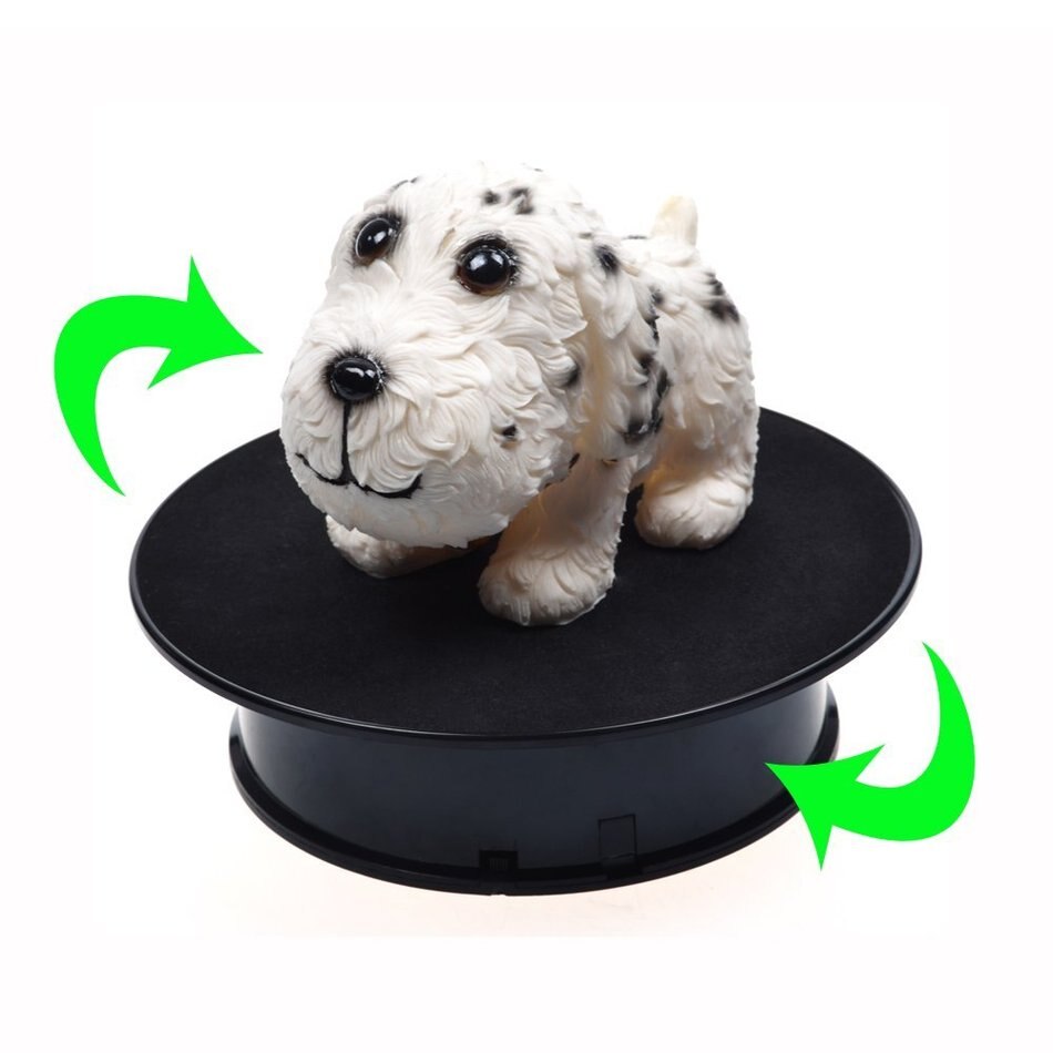 Stylish Black Velvet Top Electric Motorized Rotary Rotating Turntable For Display Or Advertising Stand 360 Plastic Battery