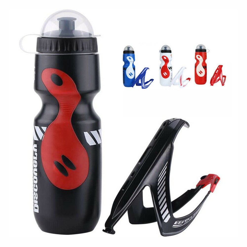650 Ml Mountainbike Fiets Water Drink Fles + Houder Kooi Outdoor Sport Plastic Draagbare Ketel Water Fles Drinkware