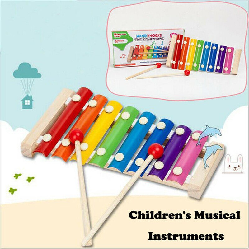 Baby Kid Wijsheid Musical Speelgoed Houten Hand Klop Op Piano Speelgoed Houten Instrument Kinderen Interesse Ontwikkeling