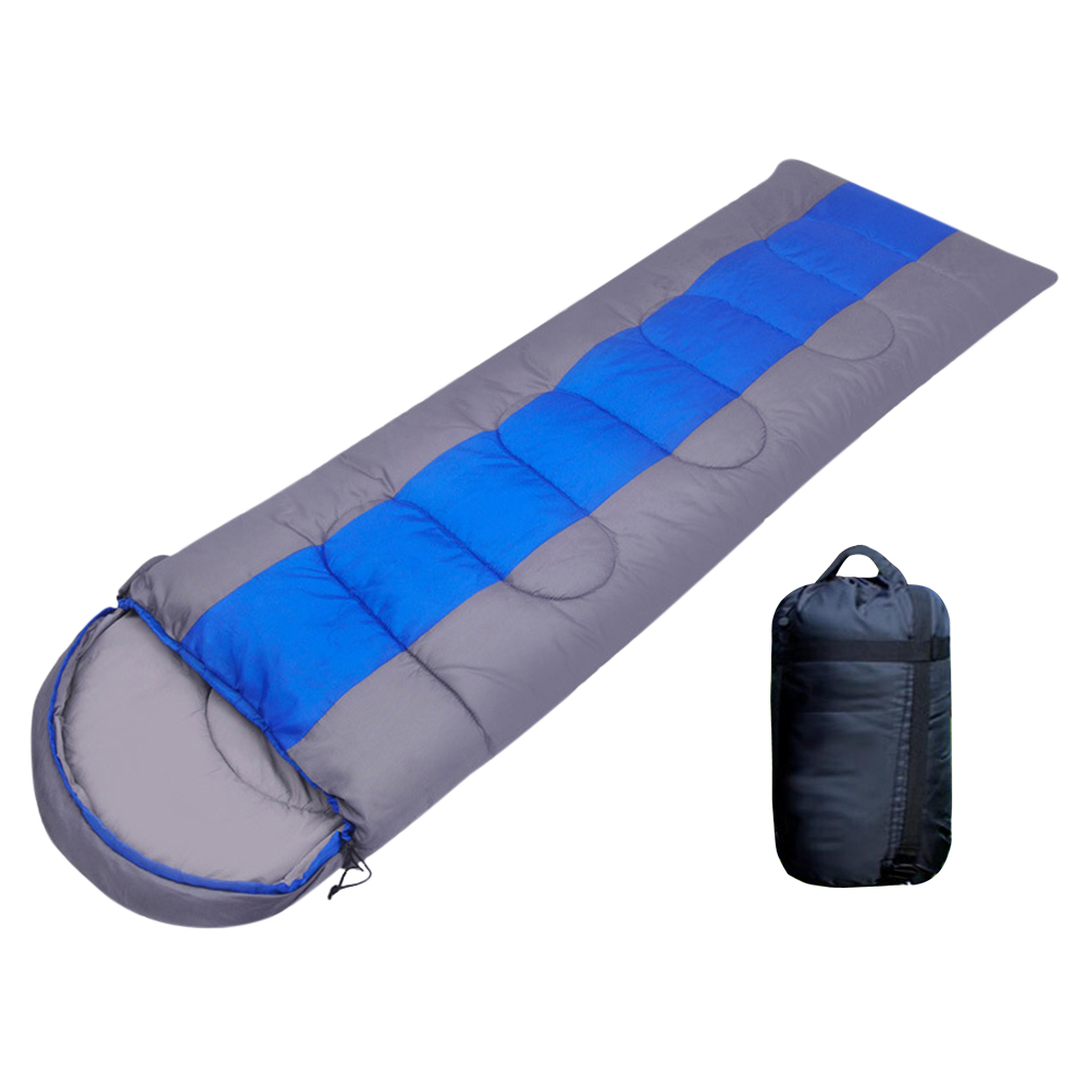 Camping Slaapzak Ultralight Waterdichte 4 Seizoen Warm Envelop Backpacken Slaapzakken Voor Outdoor Reizen Wandelen: 1000g Blue Grey