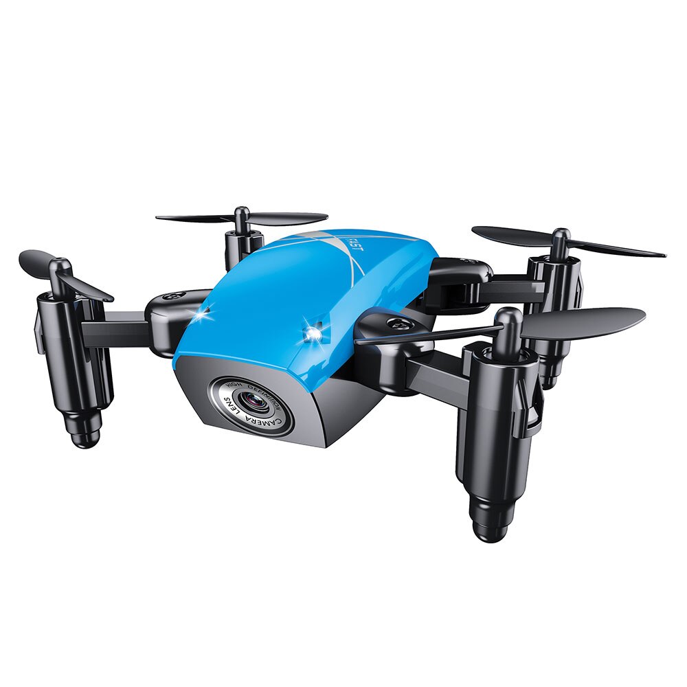 S9 Opvouwbare Mini Drone Met Camera Pocket Drone Micro Drone Rc Helicopter Met Hd Camera Hoogte Houden Wifi Fpv Quadcopter dron: Blue with Camera