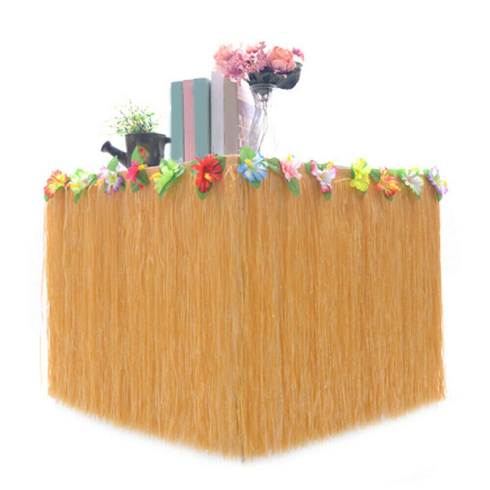 Spódnica na stół na hawajskie przyjęcie, hawajskie przyjęcie, tropikalne dekoracje, wesele, wszystkiego najlepszego z okazji urodzin, letnie luau, wystrój imprezy plażowej