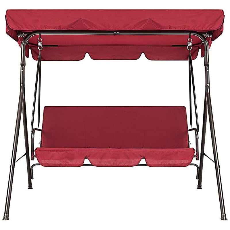 Terrasse Schaukel Stuhl 2 Teile/los Universal Garten Stuhl Staubdicht 3-Seater Outdoor Abdeckung (Rot): Default Title