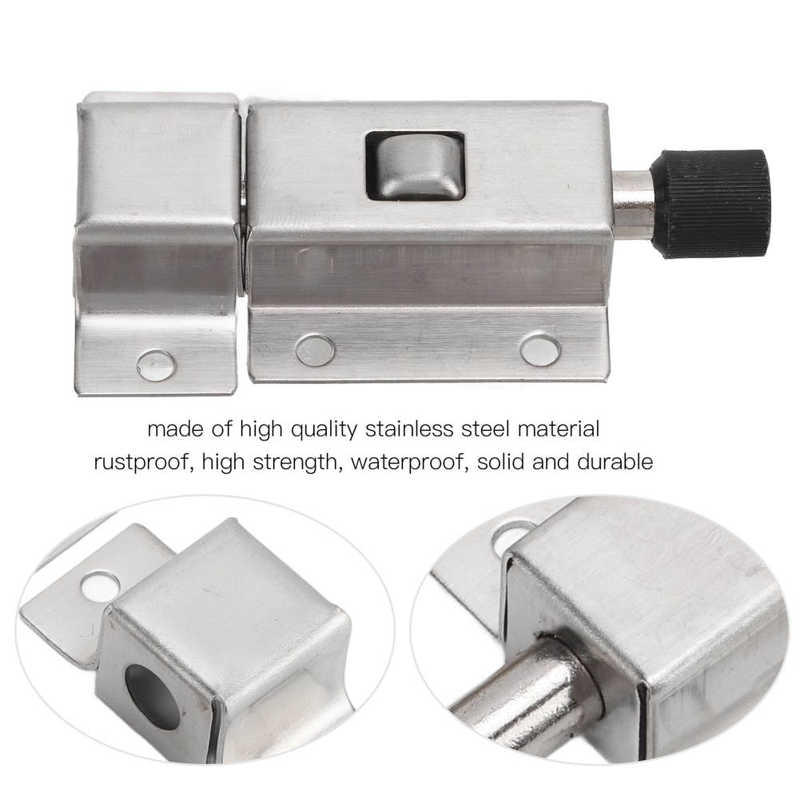 Automatic Spring Lock Door Stainless Steel Solid Anticollision for Security