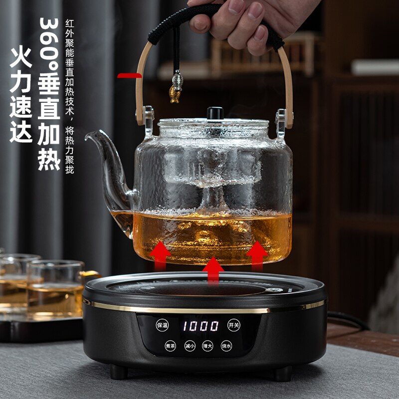 Réchaud Pour Théière, Chauffe-théière En Céramique, Chauffe-café, Chauffe-théière Avec Bougeoirs, Pour La Conservation De La Chaleur Du Thé, Du Café (noir