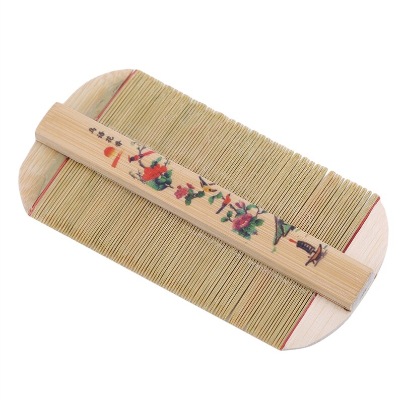 Traditional Bamboo Lice Comb Handmade Dense Comb Rose Remove Itching Scraping Head Flea Cootie Combs