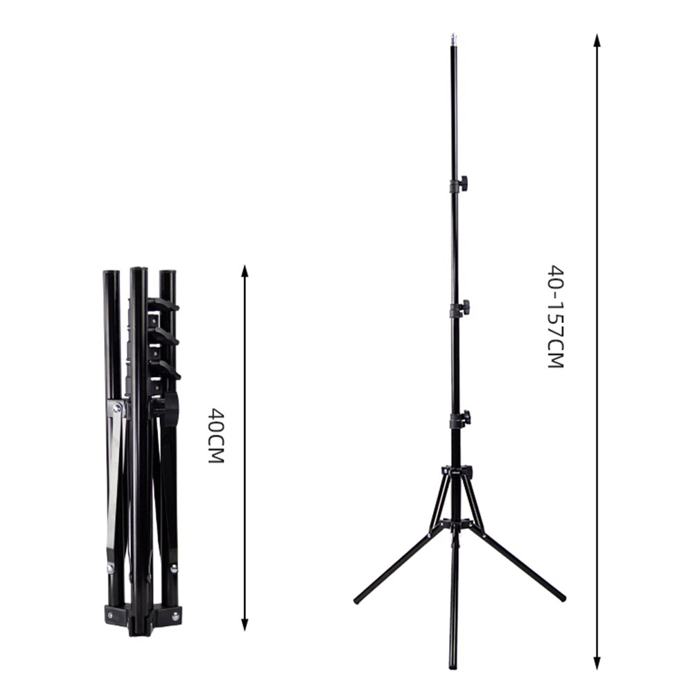 Reverse Vouwen Been Light Stand Statief Verstelbare Hoogte Vier Secties Zware Aluminium Materiaal 1/4 Inch Schroef: 160cm