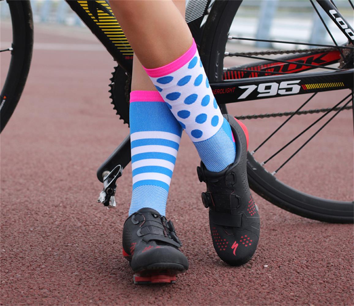 Ice cloth women road bike socks high elastic gel cycling socks girl sports non-slip DH-G02