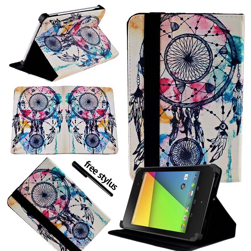 KK & LL Für Google Nexus 7 (1st 2th, Gen Gen ) -leder Tablet Ständer Folio Abdeckung Fall + Freies stylus
