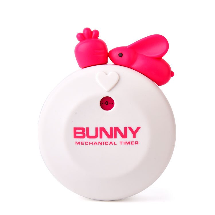 Minuterie de cuisine mécanique 60 Minutes, dessin animé lapin, navet, alarme, rappel de compteur, accessoires de cuisine utiles: White