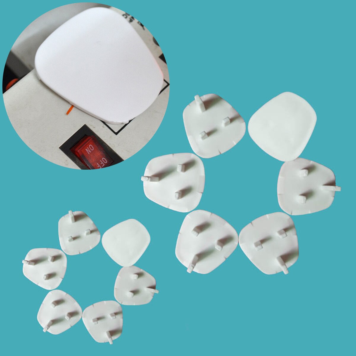 12Pcs Children Plug Protector Kids Electrical Socket Cover Standard Electric Outlets Protection Baby Security Lock