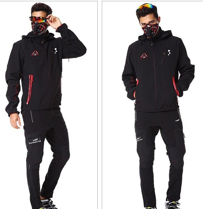 Mens Camping Hiking Pants Outdoor Windproof Thicken Fleece Softshell Pants Winter Mountaineering Trekking Bottoms MP002