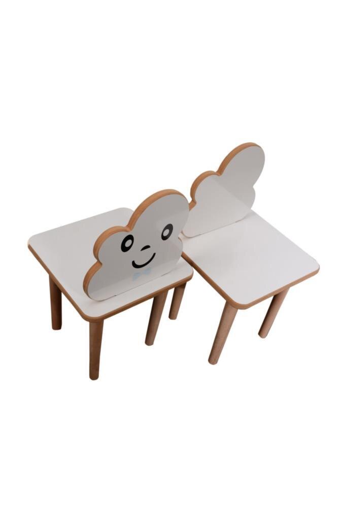 Drewniane dziecko krzesło biurowe zestaw chmura 2 krzesło 1 stół gra dla dzieci stół kolorowanka prezent