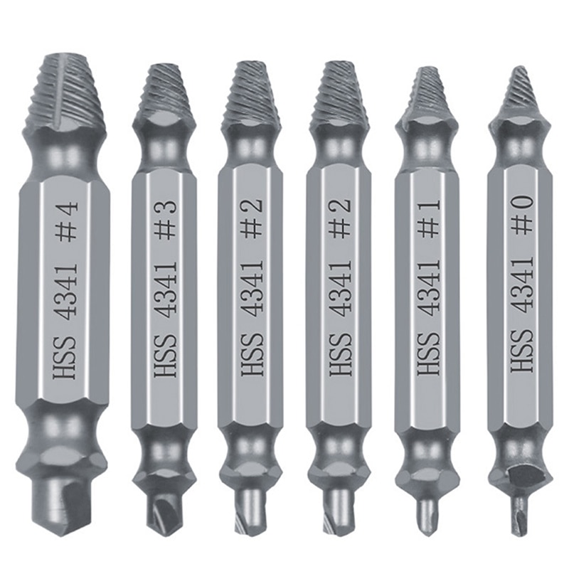 6pcs /set Screw Extractor Set ,Great For Stripped, Broken, Stuck Or Damaged And Screw Removal, Remover Tool