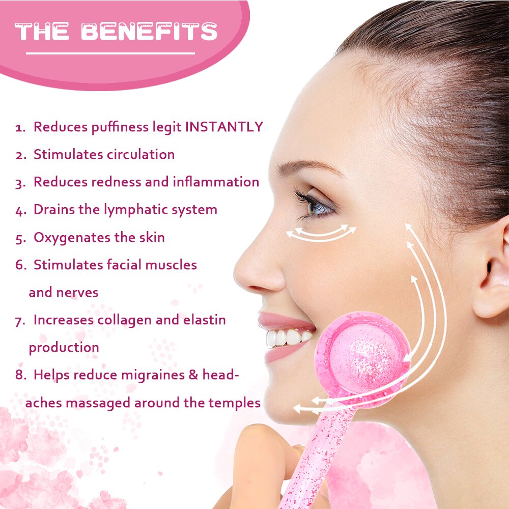 Facia-bola de cristal para Hockey sobre hielo, bola de cristal para belleza, ondas de agua, masaje Facial, uso en salón