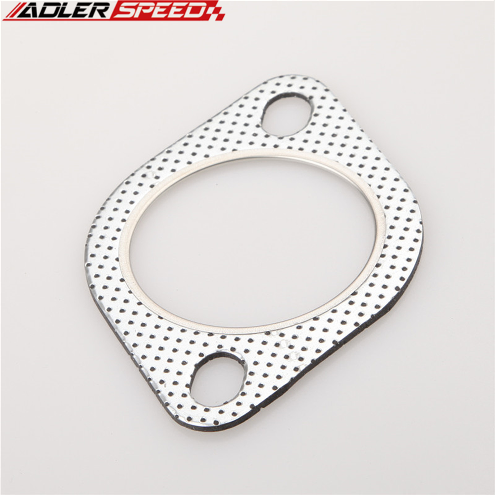 3.5" 2-Bolt Stainless Exhaust Flange And Exhaust Gasket For 2 Bolt Flange: Dark Grey