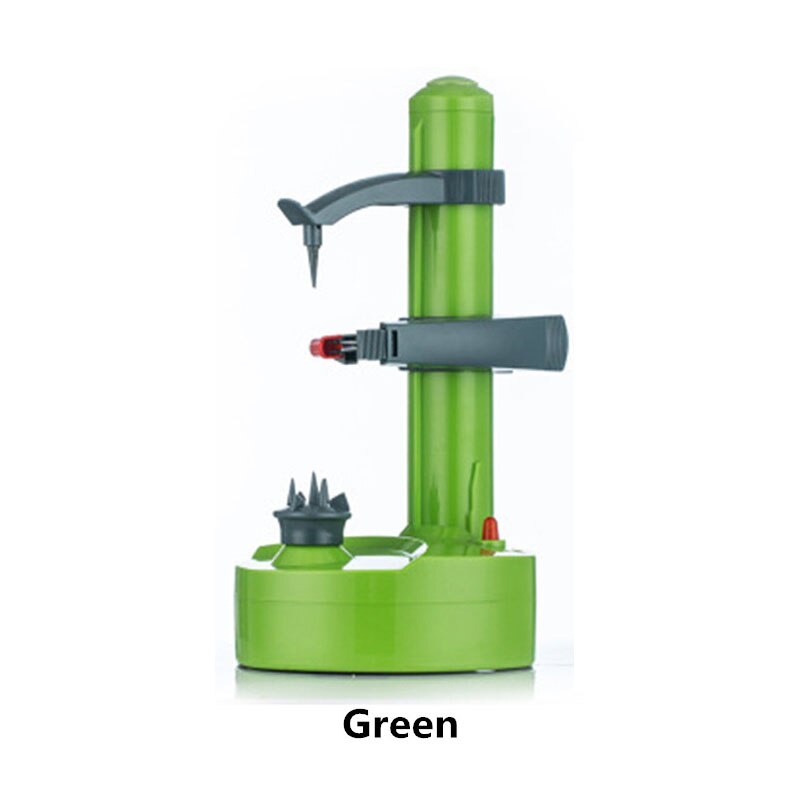 Pelador eléctrico de acero inoxidable multifunción 2 en 1, pelador automático de frutas y verduras, tres hojas de repuesto, máquina peladora de patatas: T6