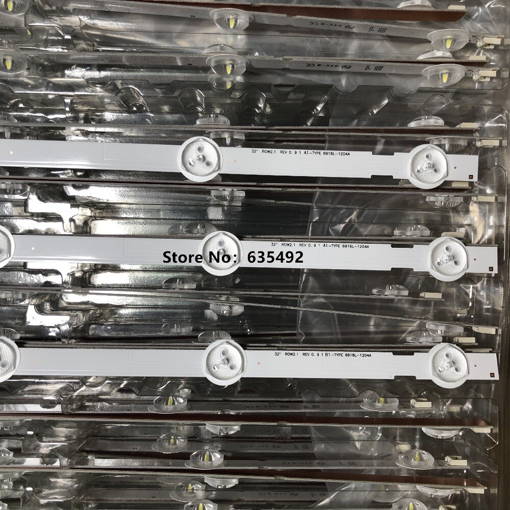 3 piezas * A1 tira de luz LED 7 lámpara para LG 32 ''TV 32LN520B LC320DXE (SF) (R5) V13 MDL 6916L-1399A 6916L-1400A