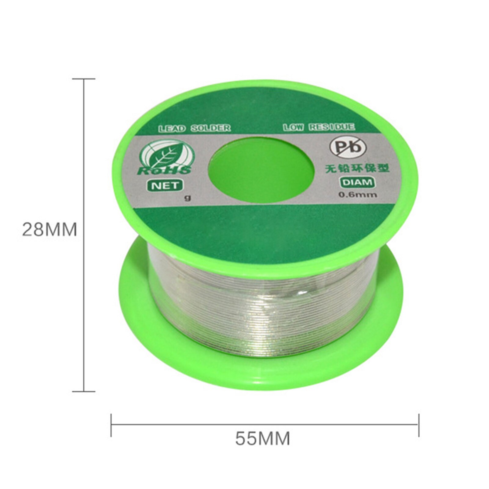 0.6/0.8/1.0/1.2/1.5/2,0mm Bleifrei Lot Draht Zinn 50G Kolophonium Kern Lötzinn Sn 99,3 Cu 0,7 Schweißen Lözehn Eisen