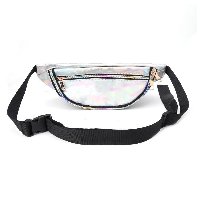 Bolso transparente de arcoíris, riñonera de viaje Punk Chic, informal