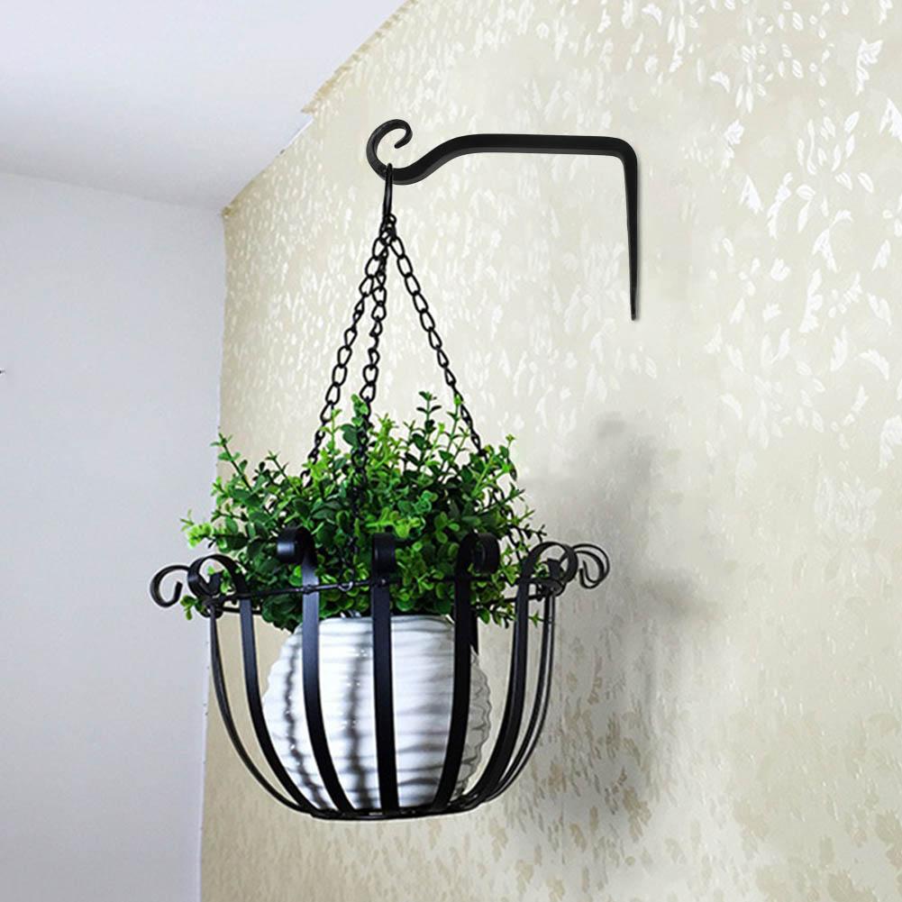 2pcs Wall Plant Hanger Bracket Garden Cast Iron Heavy Duty Plant Flower Hanging Hooks For Indoor Outdoor Plants Decor