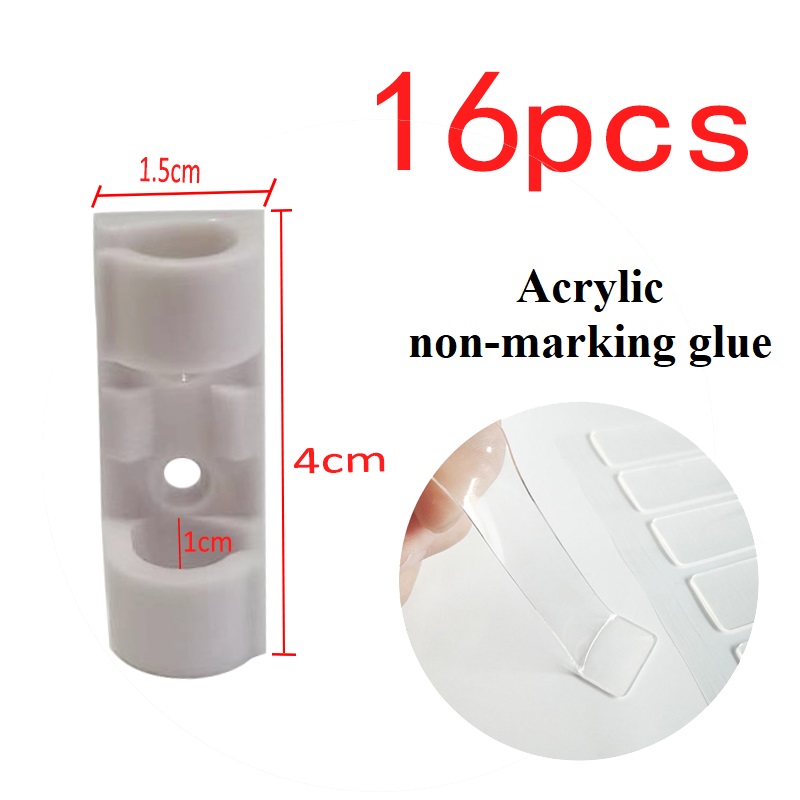 20/5 stk. kabelklemmer selvklæbende kabelorganisator ledningshåndteringssystem ledningsholder til ledningshåndtering skrivebord bil kontor hjem: Grå