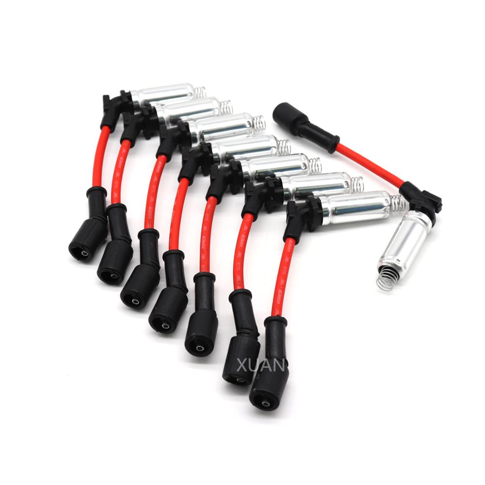 XUAN 8 Uds chispa de encendido Cable de enchufe Kit Cable 48322R para Chevrolet Avalanche GMC enviado Yukon XL Gran Premio Pontiac GTO Hummer