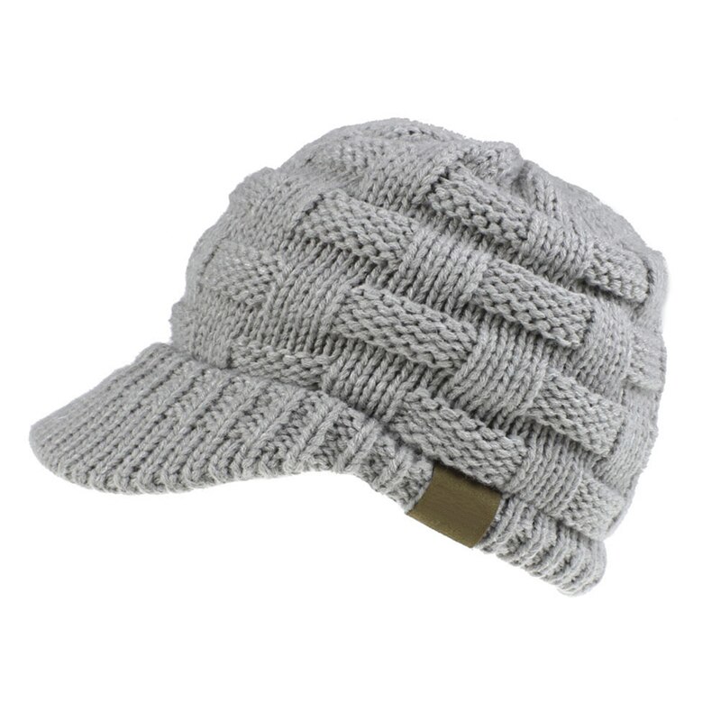 Women Ponytail Beanies Autumn Winter Hats Female Soft Knitting Caps Warm Ladies Skullies For Female Knitted Baseball Cap: light grey