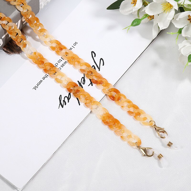Trendy Small Acrylic Glasses Chains Lanyard Hang Mask Chain Sunglasses Cord Holder Neck Strap Rope Accessory for Women Girl: 3