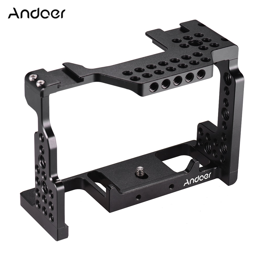 Andoer caméra Cage en alliage d'aluminium 1/4 "vis Film vidéo stabilisateur de fabrication de Film pour Sony A7II/A7III/A7SII/A7M3/A7RII/A7RIII