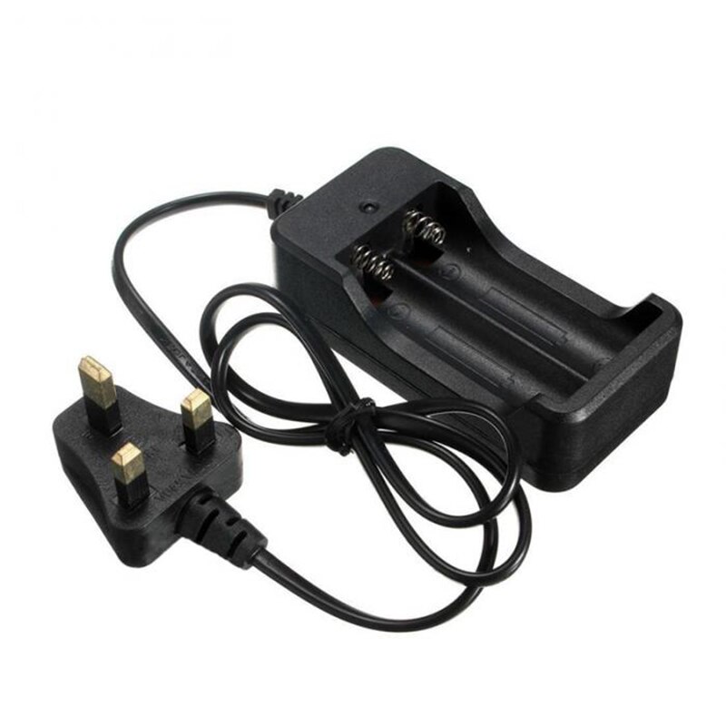 Eu au oss uk dobbel batterilader til 18650 li- ion batteri 4.2v dobbel spor plugg lader til ledet lommelykt