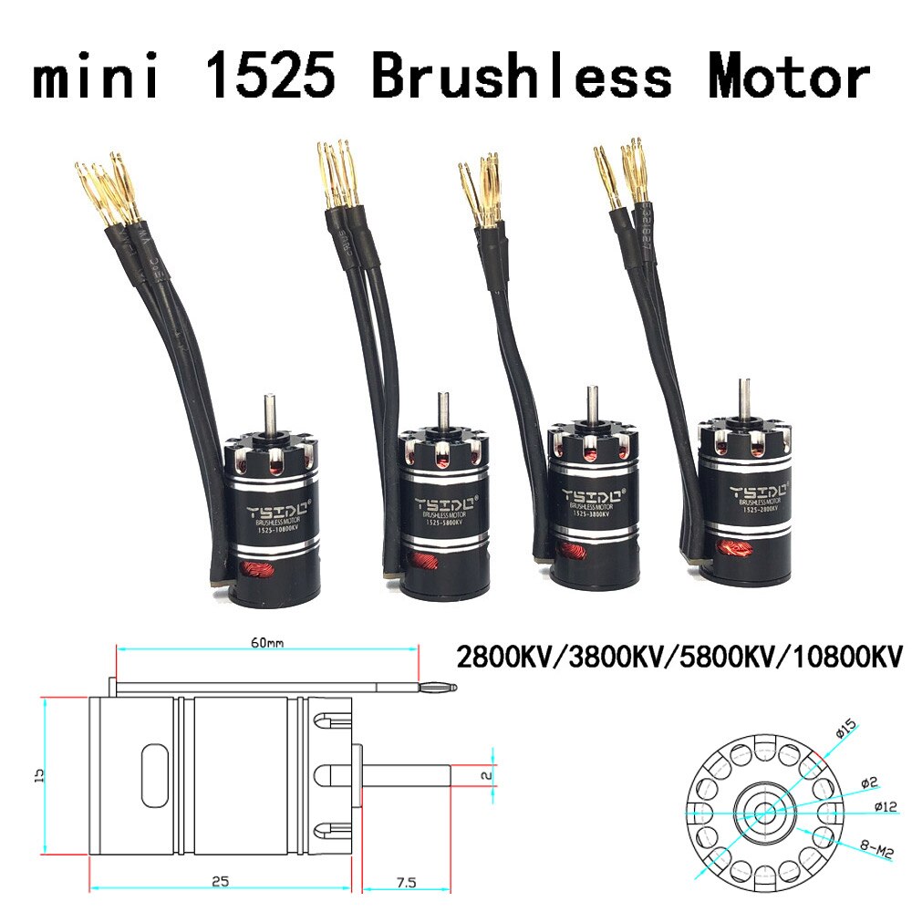 Mini 1525 1410 2800KV 3800KV 5800KV 10800KV Brushless Motor 18A ESC for Kyosho Mr03 Pro Atomic DRZ 1/24 1/28 1/32 RC Car