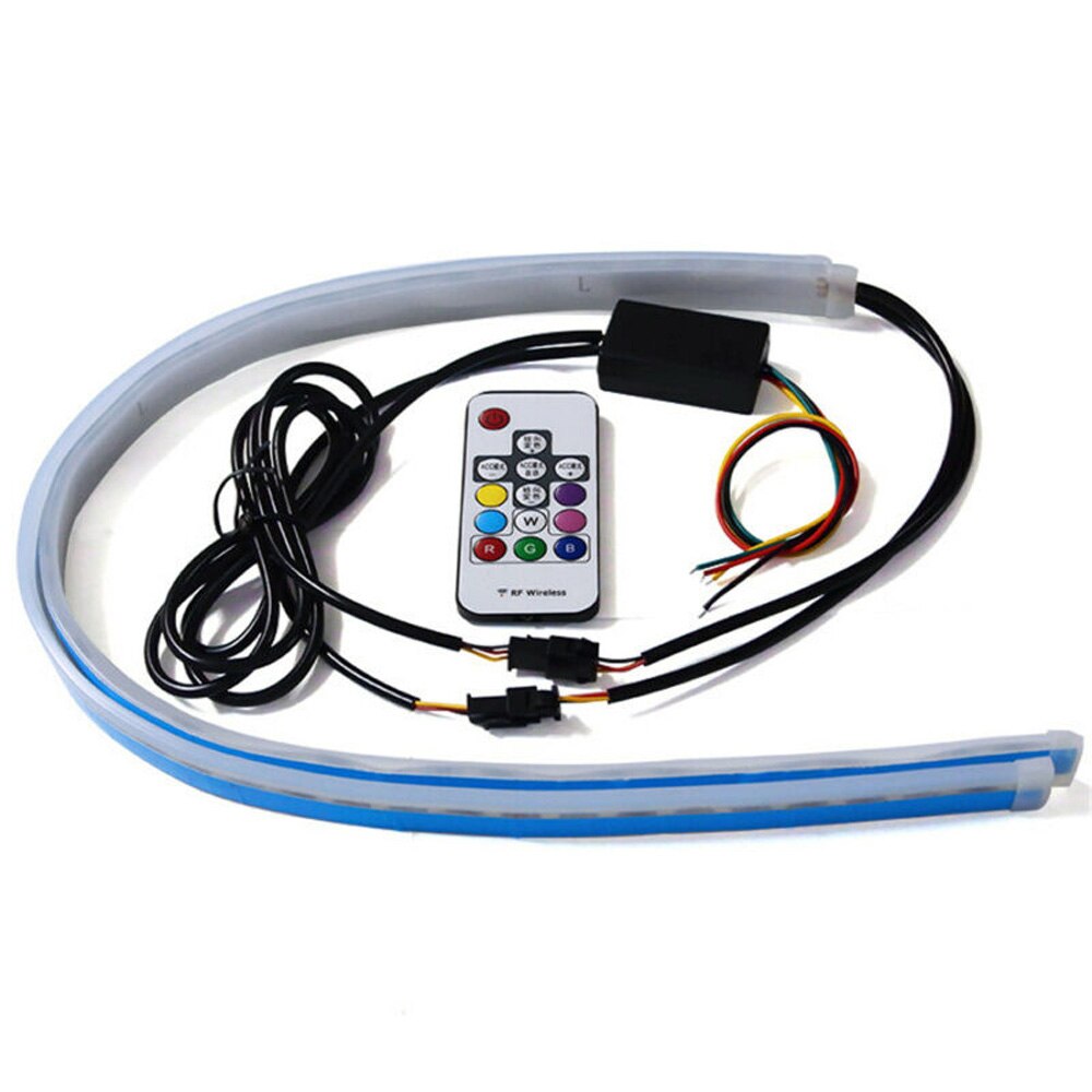 LED Turn Signal Light DRL Turn Signal Light Headlight 60CM 12V Sequential